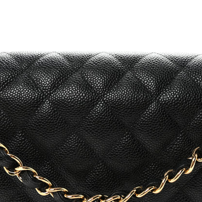 Chanel Caviar Quilted Jumbo Double Flap Black 9 of 12
