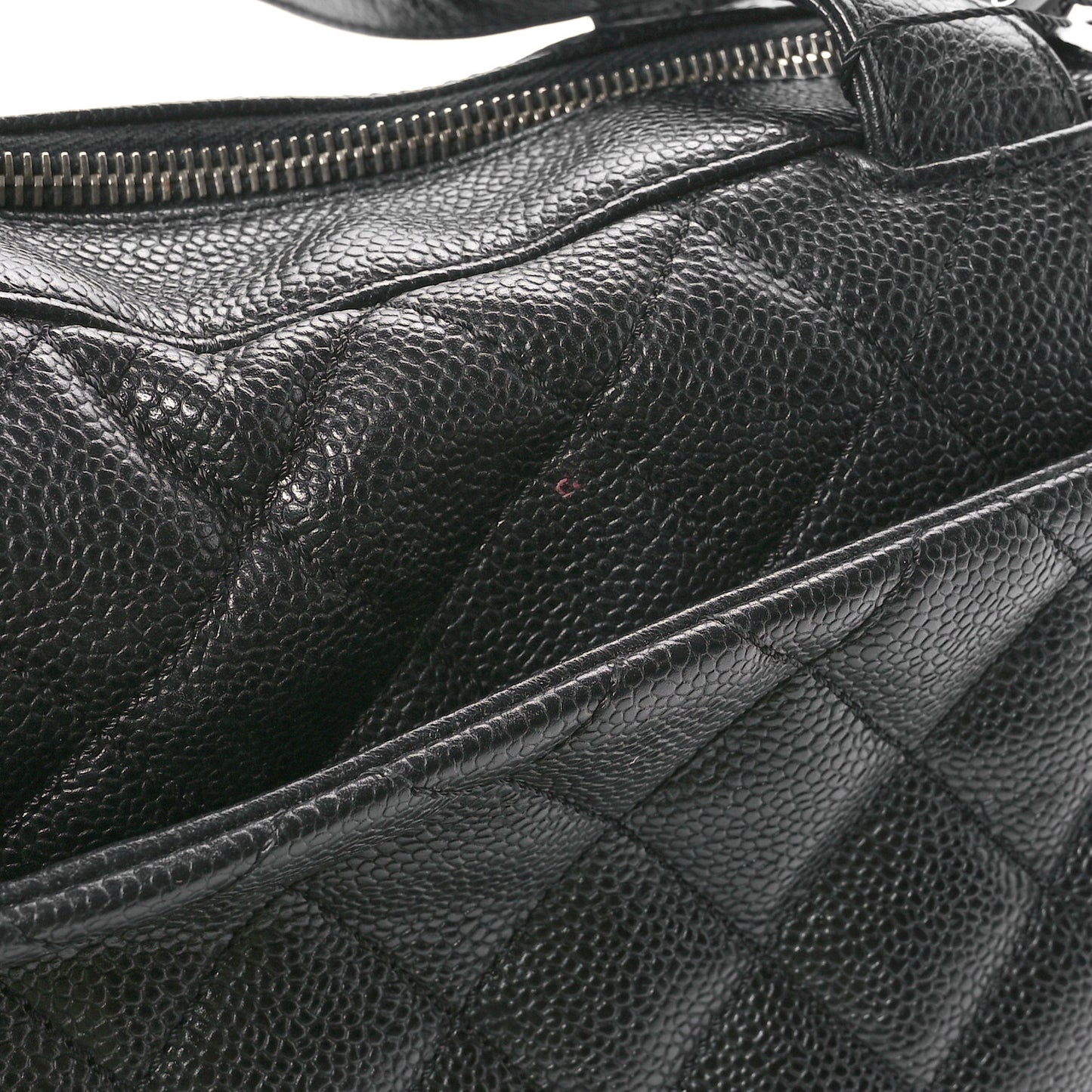 Caviar Quilted Bowler Black