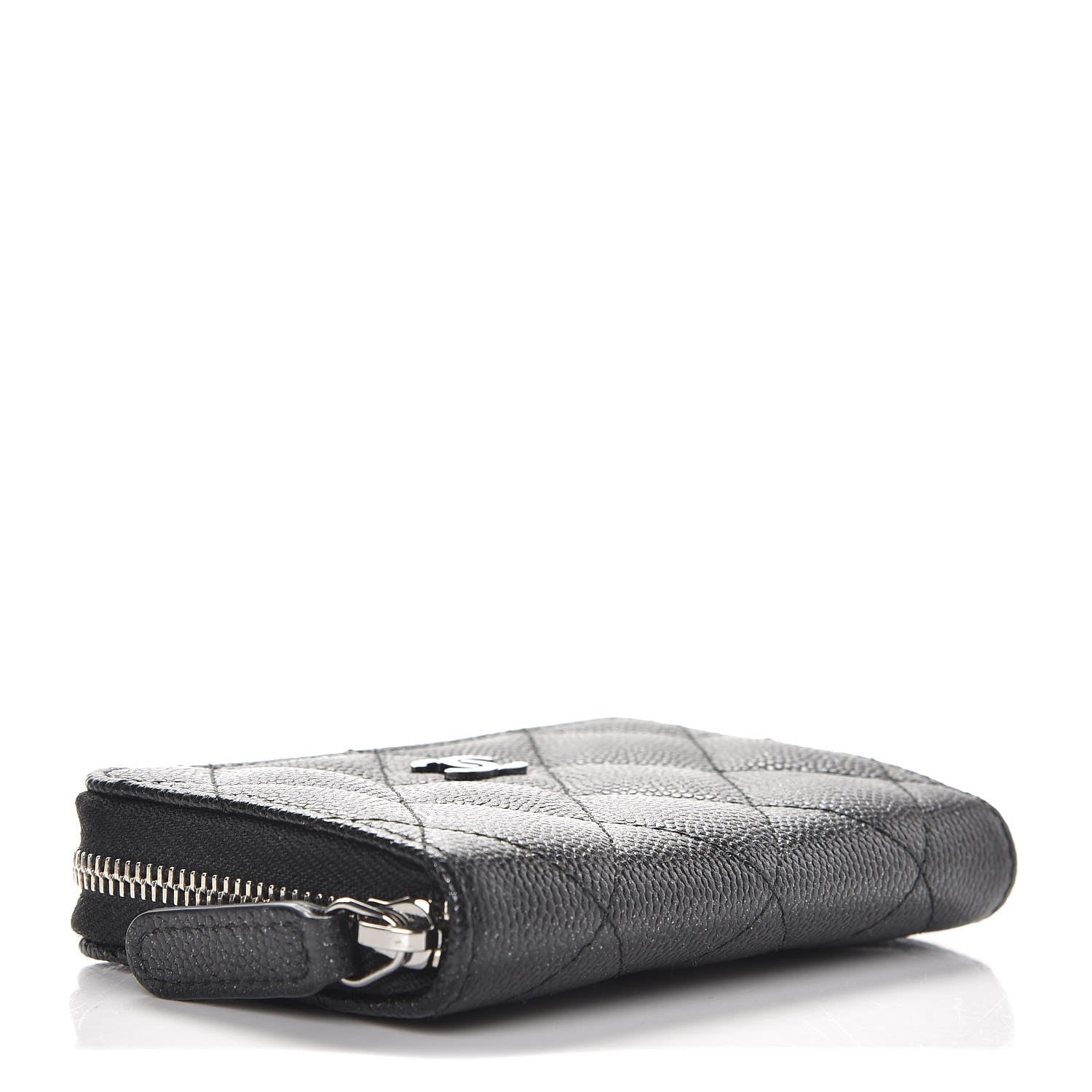 Chanel Iridescent Caviar Quilted Zip Coin Purse Black 4 of 8