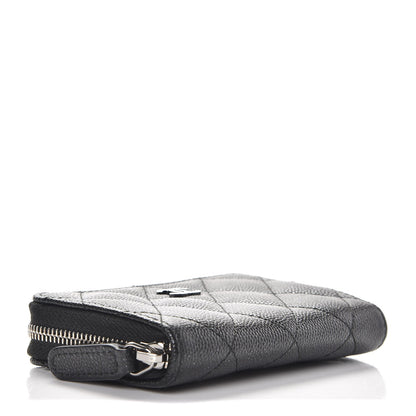 Chanel Iridescent Caviar Quilted Zip Coin Purse Black 4 of 8