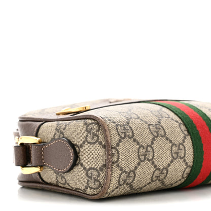 Gucci GG Supreme Monogram Web Mini Ophidia Shoulder Bag Brown 9 of 13