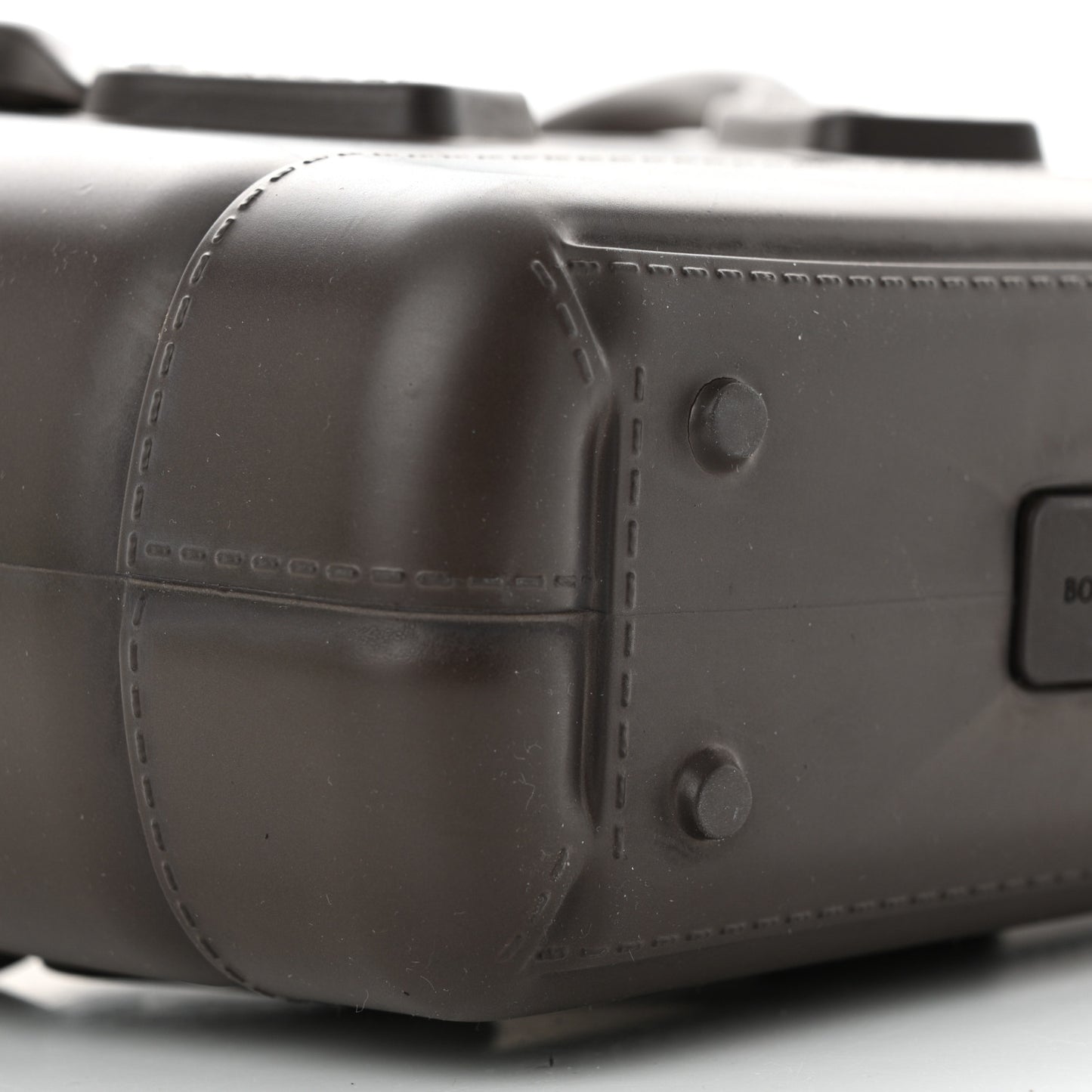 Rubber Intrecciato Mini Arco Tote Dark Brown