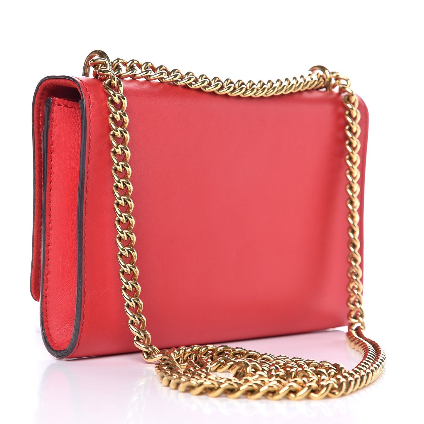 Calfskin Chain Louise MM Red
