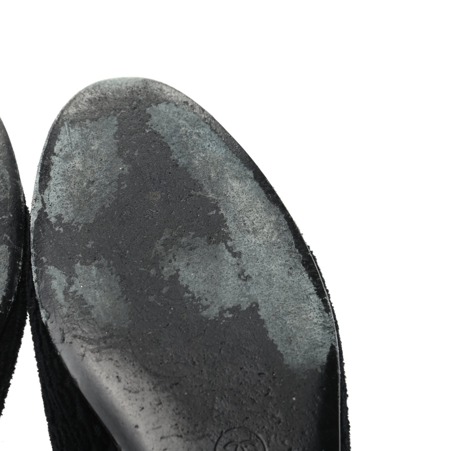 Tweed Caviar Cap Toe Ballerina Flats 39.5 Black