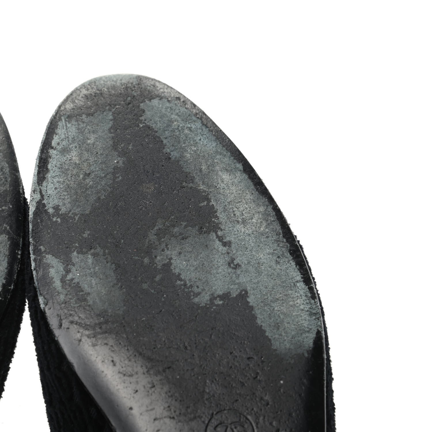 Chanel Tweed Caviar Cap Toe Ballerina Flats 39.5 Black 10 of 12