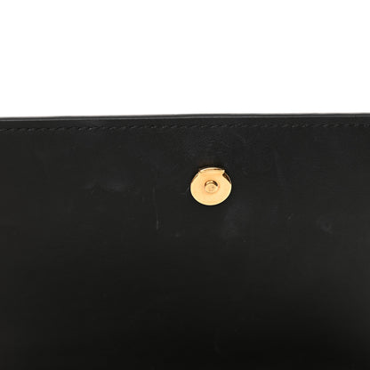 Burberry Calfskin Monogram TB Mini Flat Crossbody Bag Black 11 of 13
