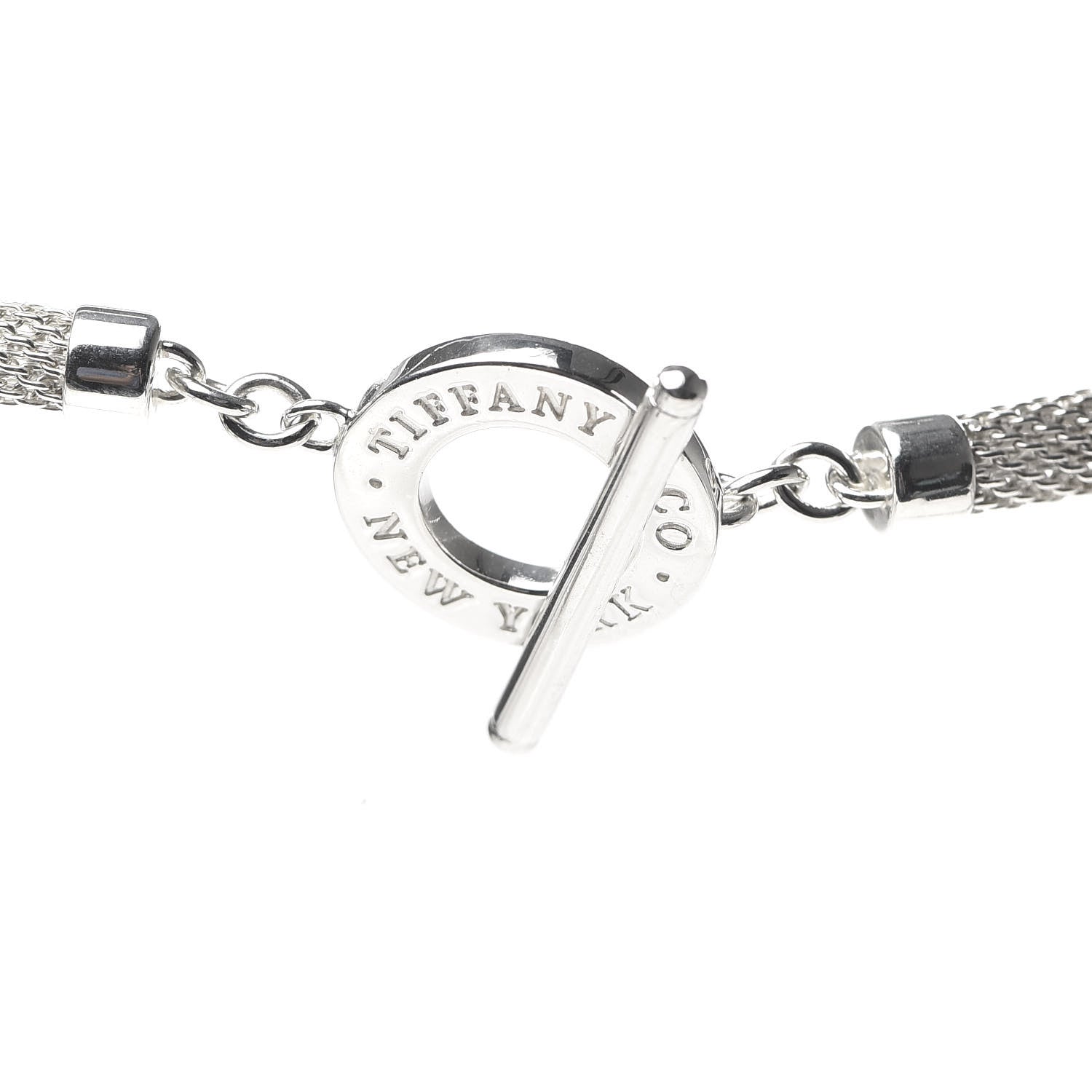 Tiffany Sterling Silver Somerset Mesh Toggle Necklace 5 of 6