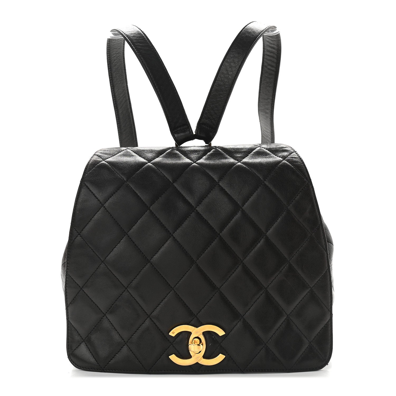 Chanel Lambskin Quilted Backpack Black 1 of 9