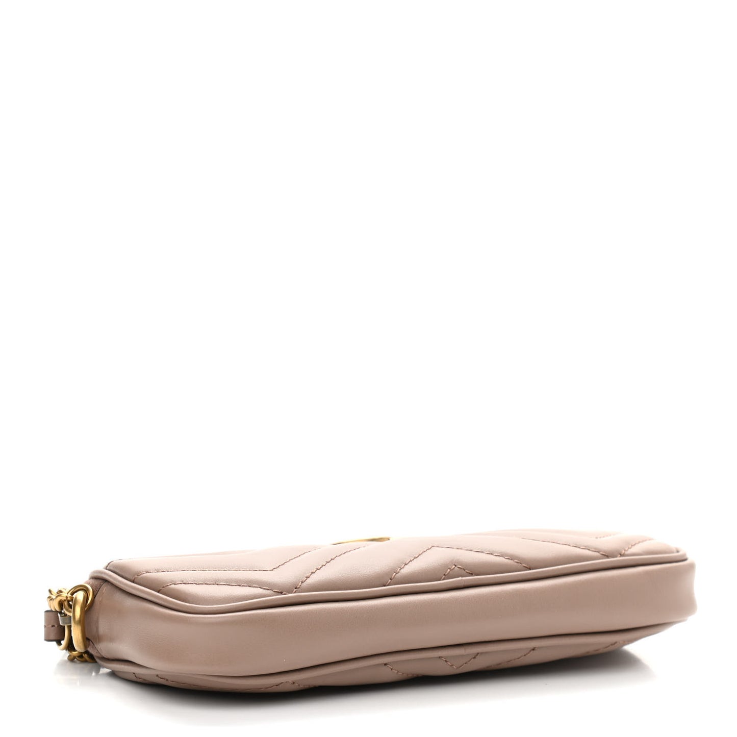 Calfskin Matelasse Mini GG Marmont Chain Crossbody Bag Porcelain Rose