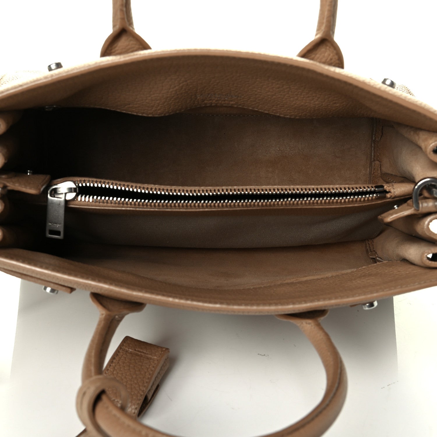 Saint Laurent Grained Calfskin Baby Sac De Jour Souple Dark Beige 4 of 8