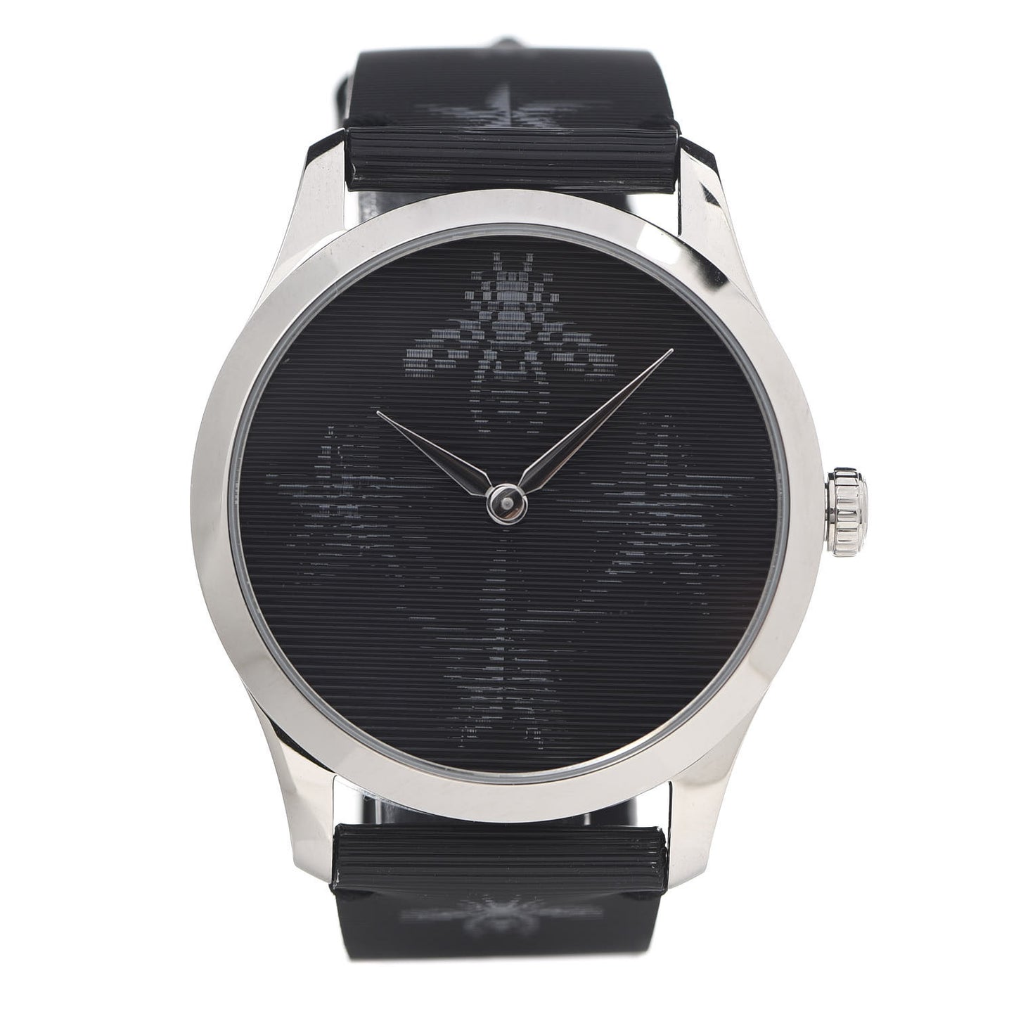 Stainless Steel Calfskin 38mm G-Timeless Bee Star Hologram Quartz Watch Black
