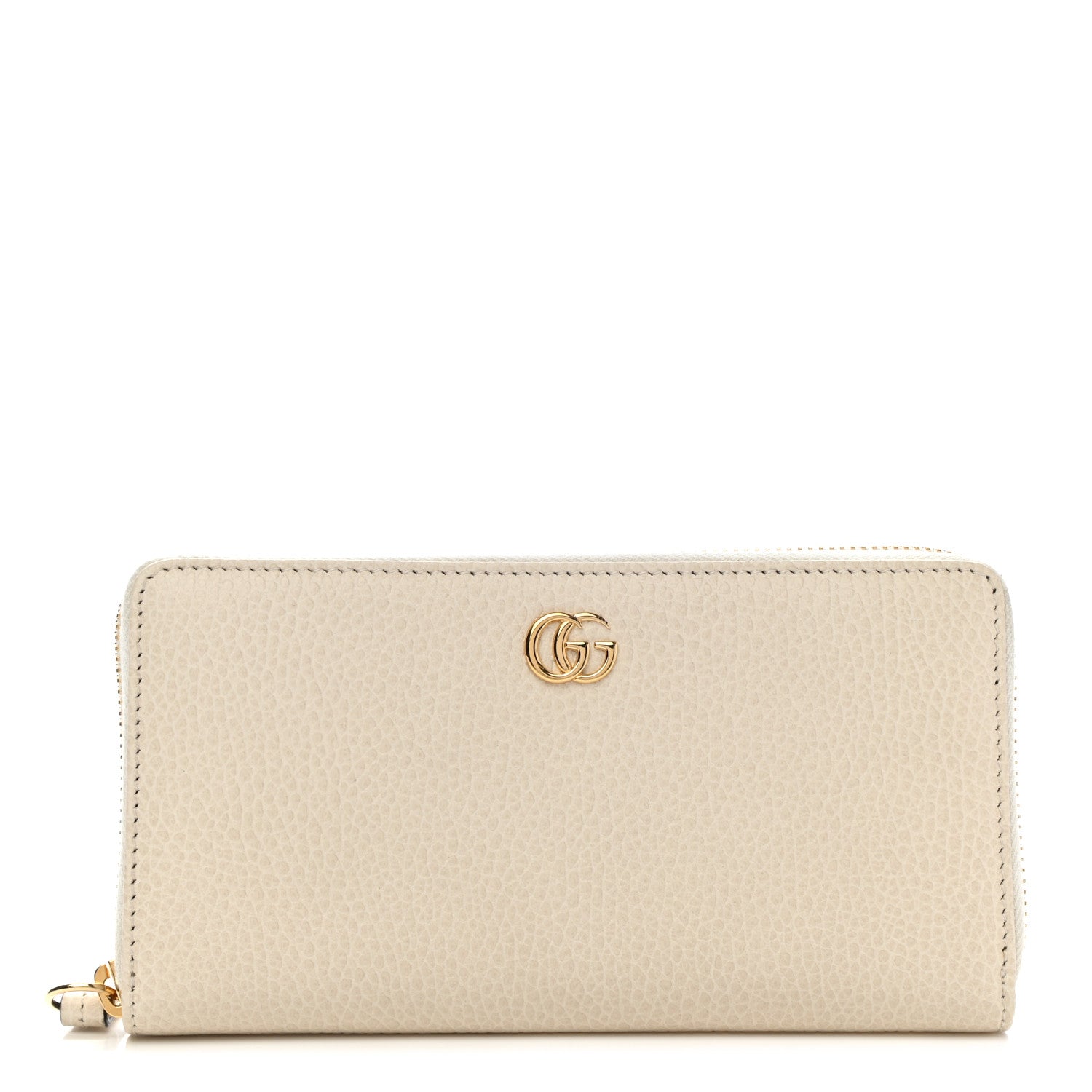 Gucci Dollar Calfskin GG Marmont Zip Around Wallet Mystic White 1 of 7