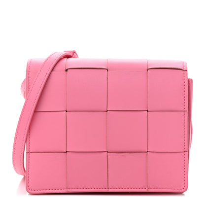 Bottega Veneta Lambskin Maxi Intrecciato Mini Cassette Crossbody Bag Pink 1 of 8