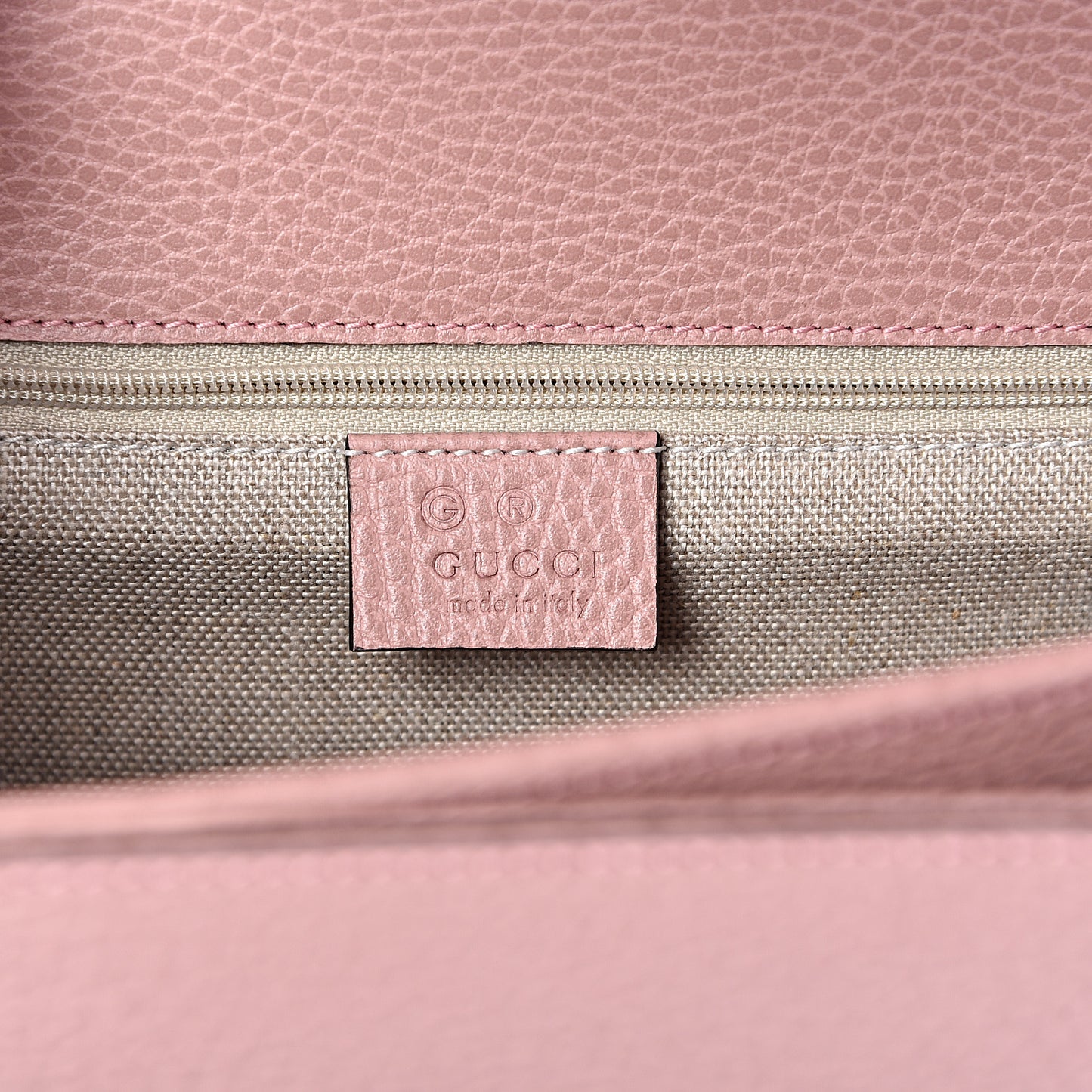 Dollar Calfskin Interlocking G Shoulder Bag Soft Pink