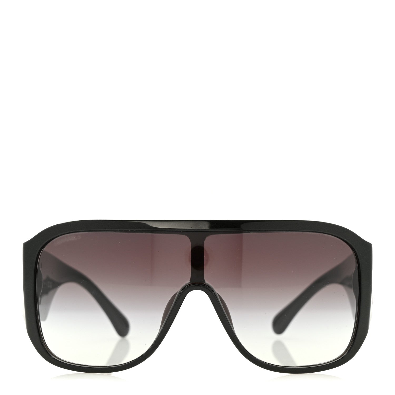 Chanel Acetate Crystal CC Shield Sunglasses 5466-B-A Black 2 of 8