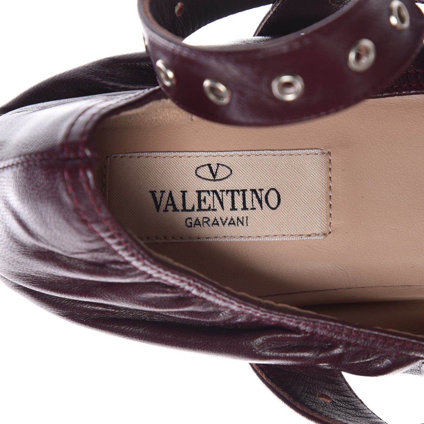 Nappa Love Latch Ballerina Flats 39 Rubin