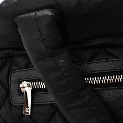 Chanel Nylon Quilted Large Coco Cocoon Tote Black 11 of 12