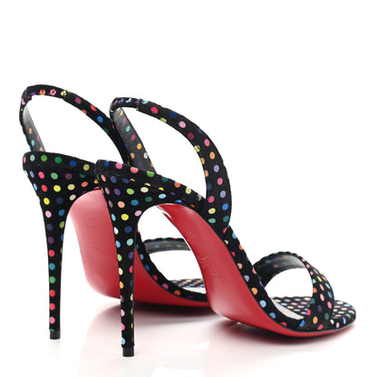 Christian Louboutin Suede O Marylin Sandals Heels 39 Black Multicolor 4 of 8
