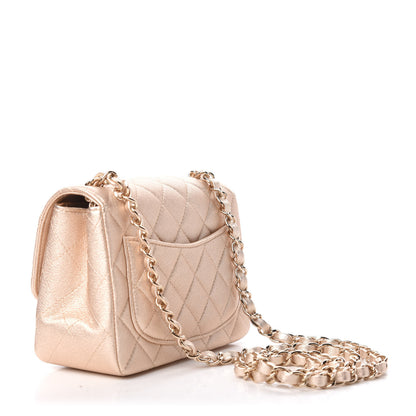 Chanel Metallic Lambskin Quilted Mini Square Flap Gold 3 of 10