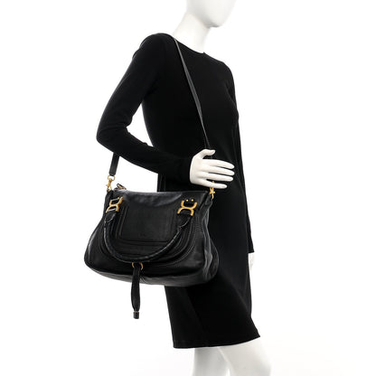 Chloe Calfskin Medium Marcie Satchel Black 2 of 9