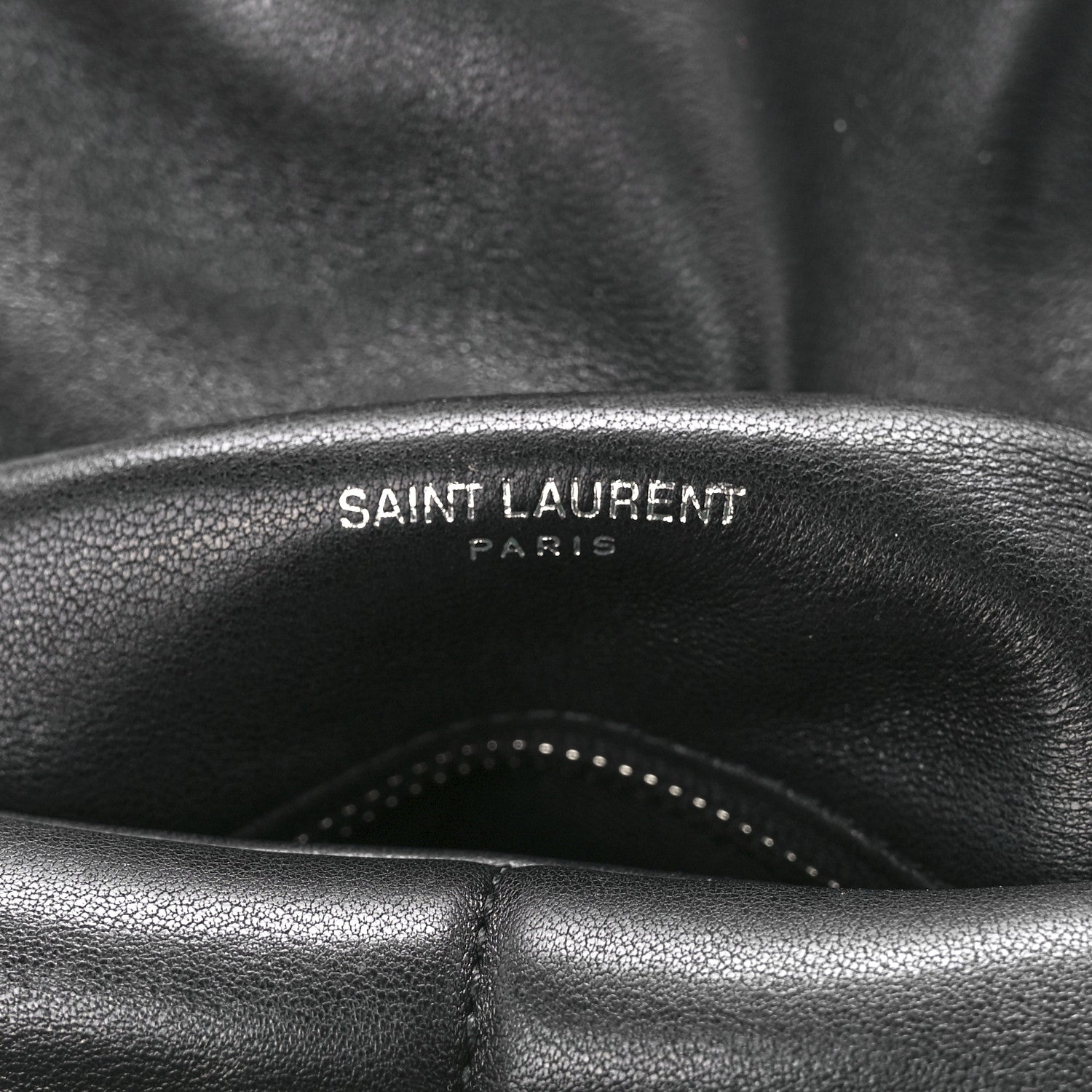 Saint Laurent Lambskin Quilted Small Loulou Puffer Monogram Chain Satchel Black 6 of 12