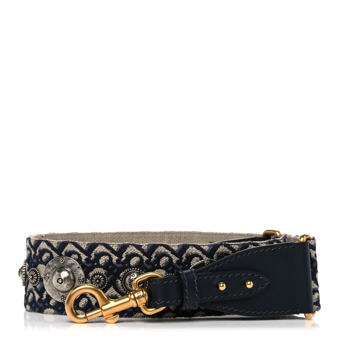 Oblique Studded Shoulder Strap Blue