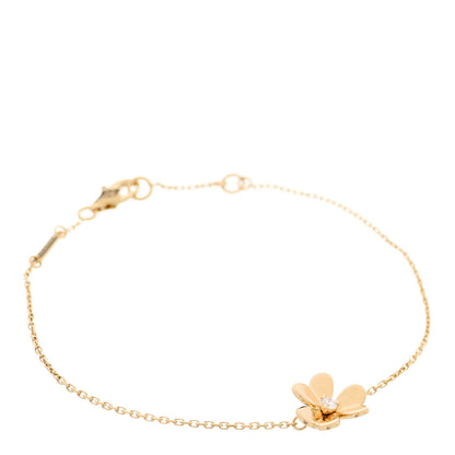 Van Cleef & Arpels 18K Yellow Gold Diamond Mini Frivole Bracelet 1 of 5