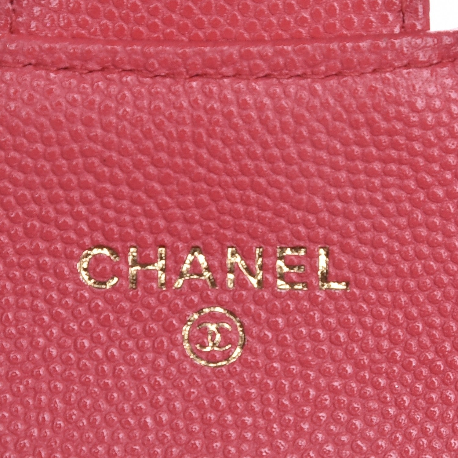 Chanel Caviar Quilted Card Holder Dark Pink 6 of 9