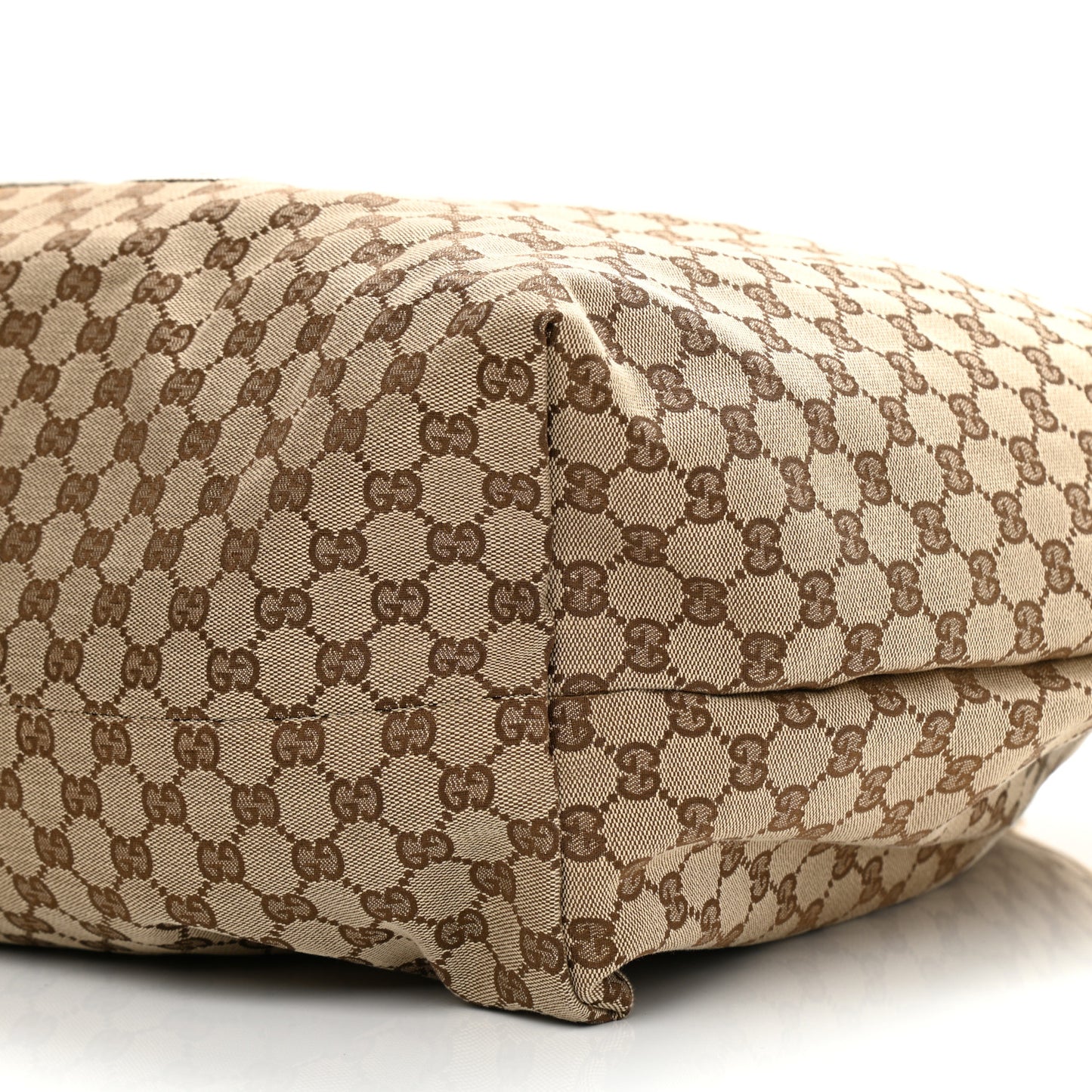 GG Monogram Patent Oliver Pug Tote Yellow Beige