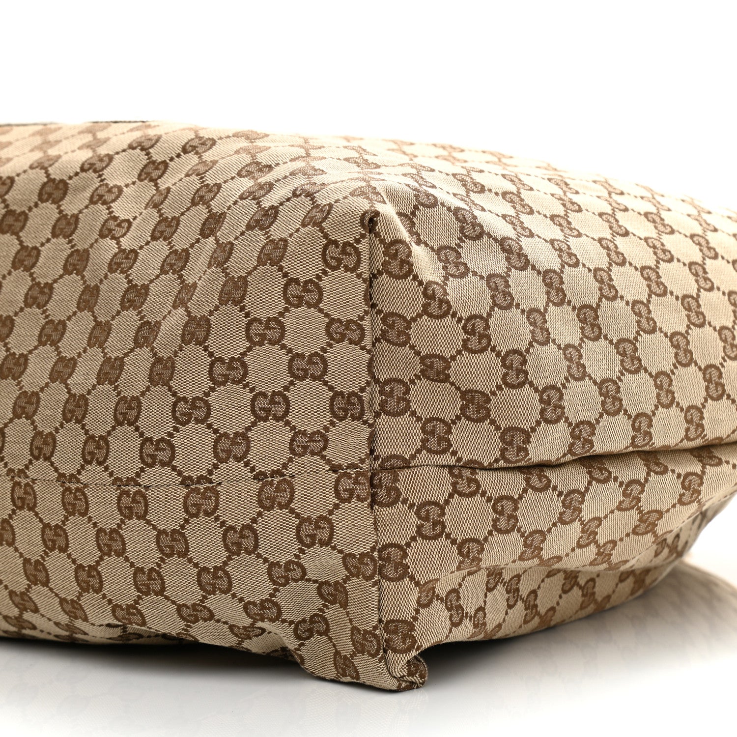Gucci GG Monogram Patent Oliver Pug Tote Yellow Beige 11 of 12