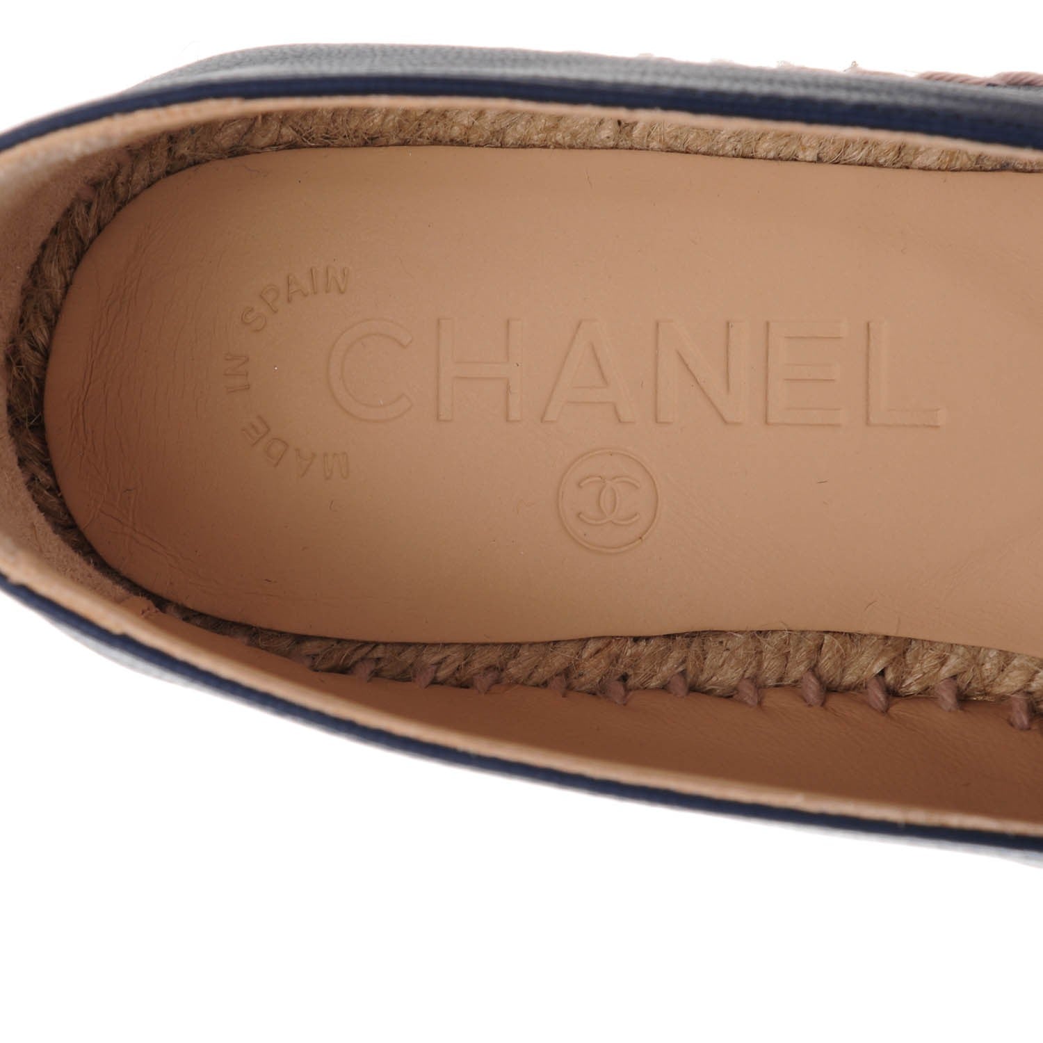 Chanel Lambskin CC Espadrilles 35 Dark Navy 8 of 9