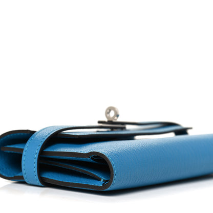 Hermes Chevre Mysore Medium Kelly Wallet Bleu Zanzibar 7 of 10