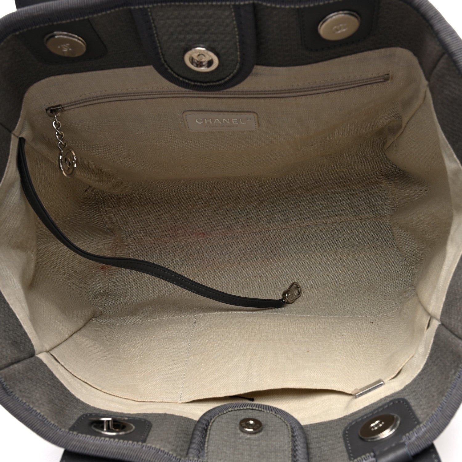 Chanel Mixed Fibers Small Deauville Tote Grey 5 of 12