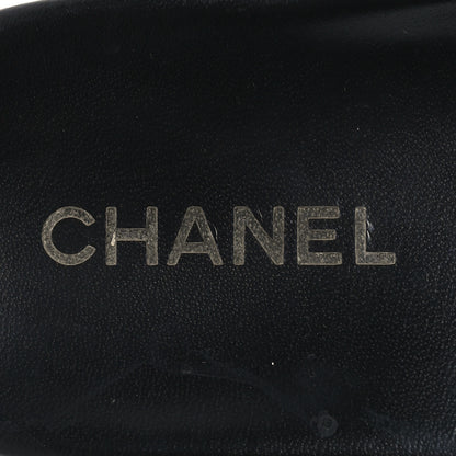 Chanel Fantasy Lambskin Chain Flat Sandals 40 Dark Blue 7 of 11
