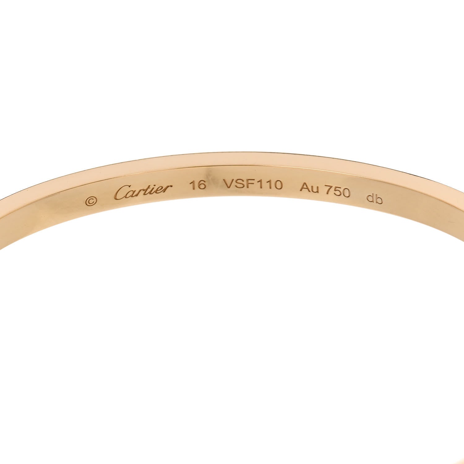 Cartier 18K Yellow Gold Small LOVE Bracelet 16 6 of 8