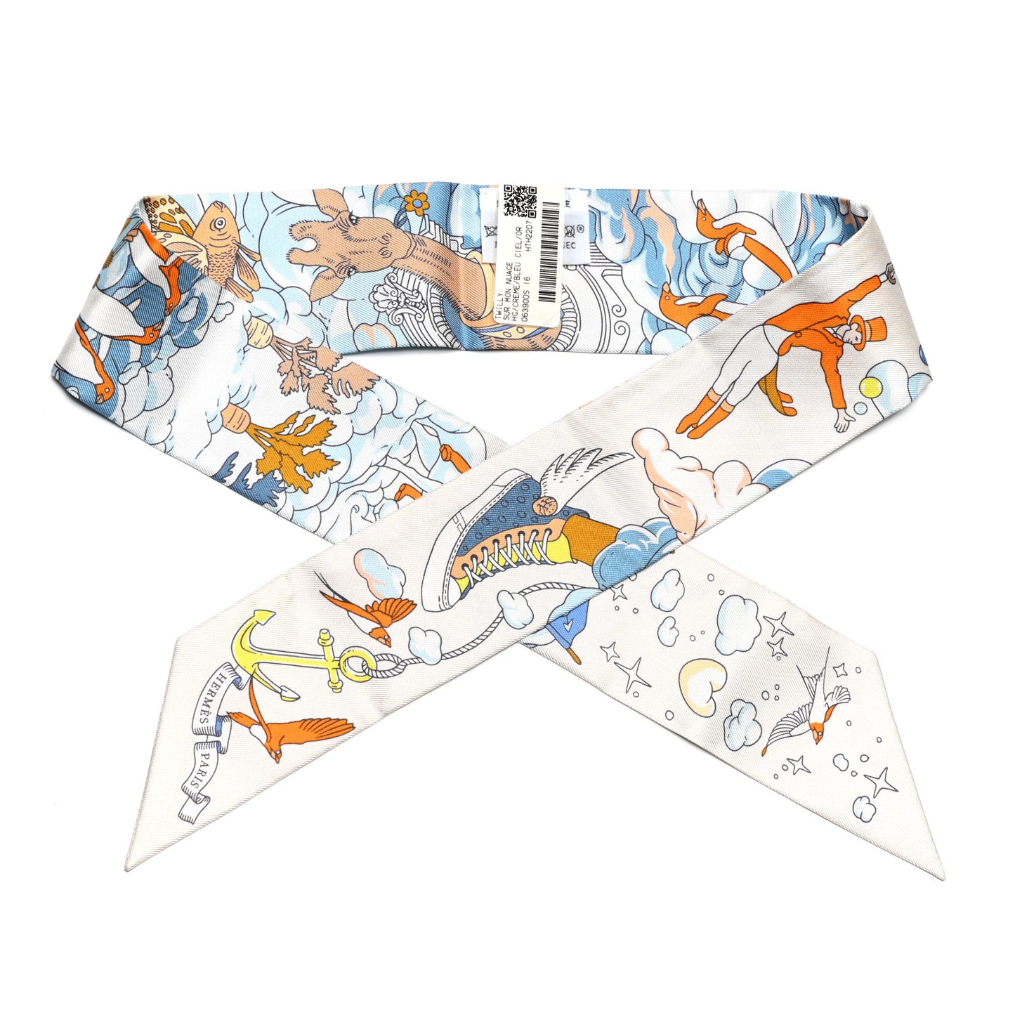 Silk Sur Mon Nuage Twilly Creme Bleu Ciel Orange