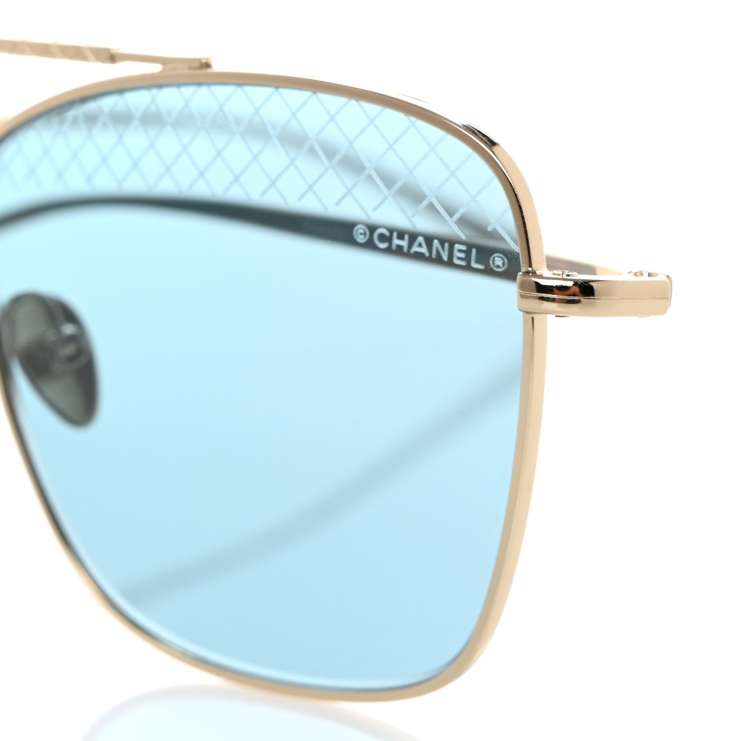 Metal Sunglasses 4256 Gold Blue