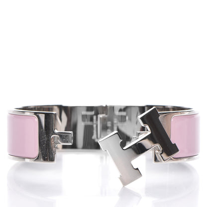 Hermes Enamel Wide Clic Clac H Bracelet GM Rose Nacarat 5 of 5
