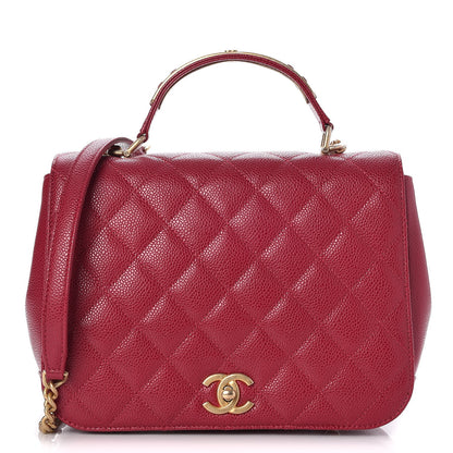 Chanel Caviar Large Carry Around Flap Bag Red 1 of 8