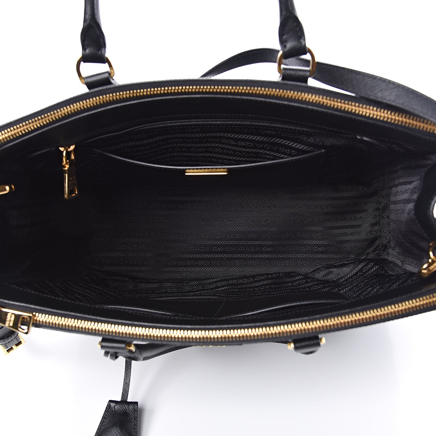 Prada Saffiano Medium Galleria Double Zip Tote Black 5 of 9