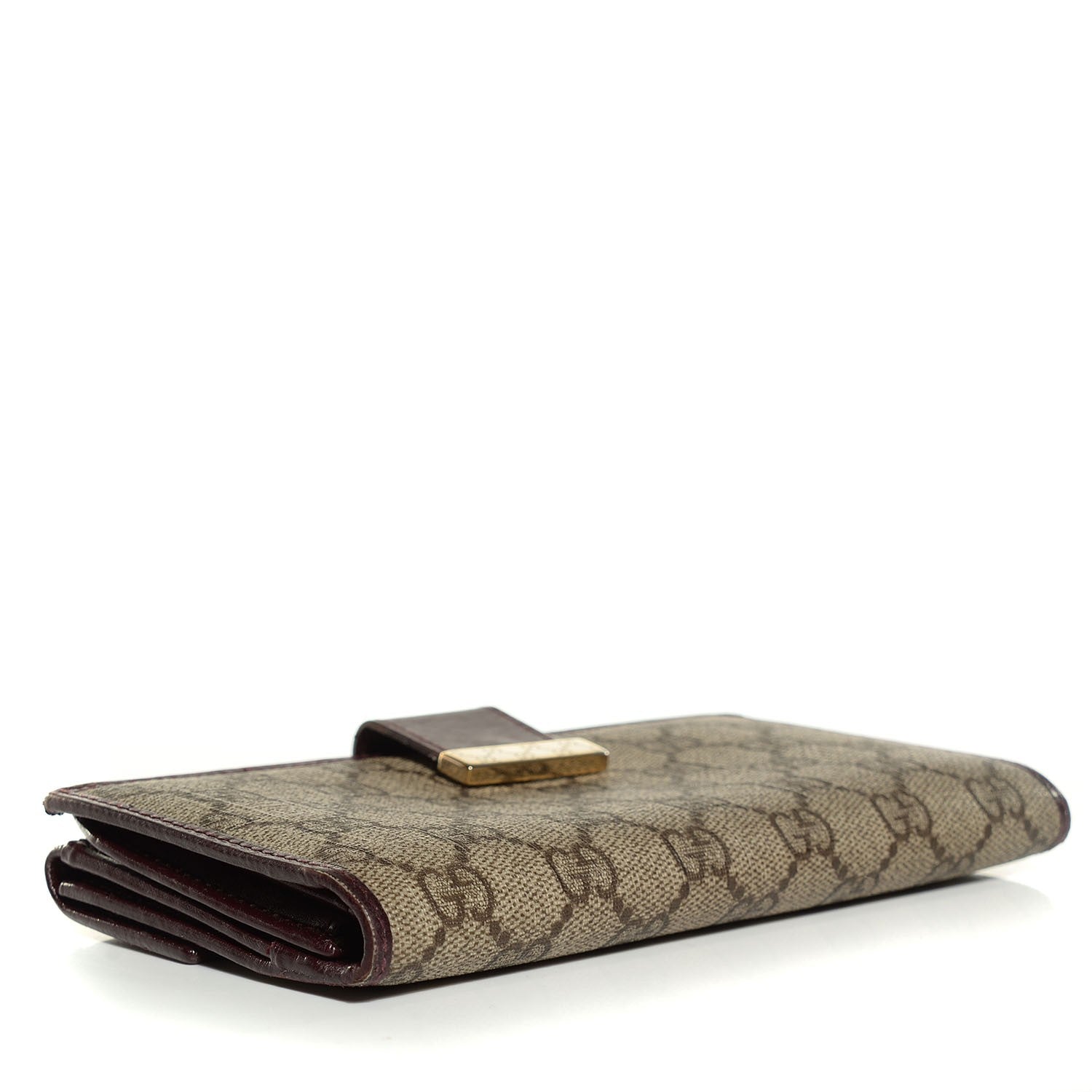 Gucci GG Plus Monogram Icon Bar Continental Wallet Bordeaux 4 of 8