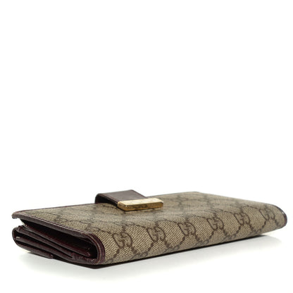 Gucci GG Plus Monogram Icon Bar Continental Wallet Bordeaux 4 of 8