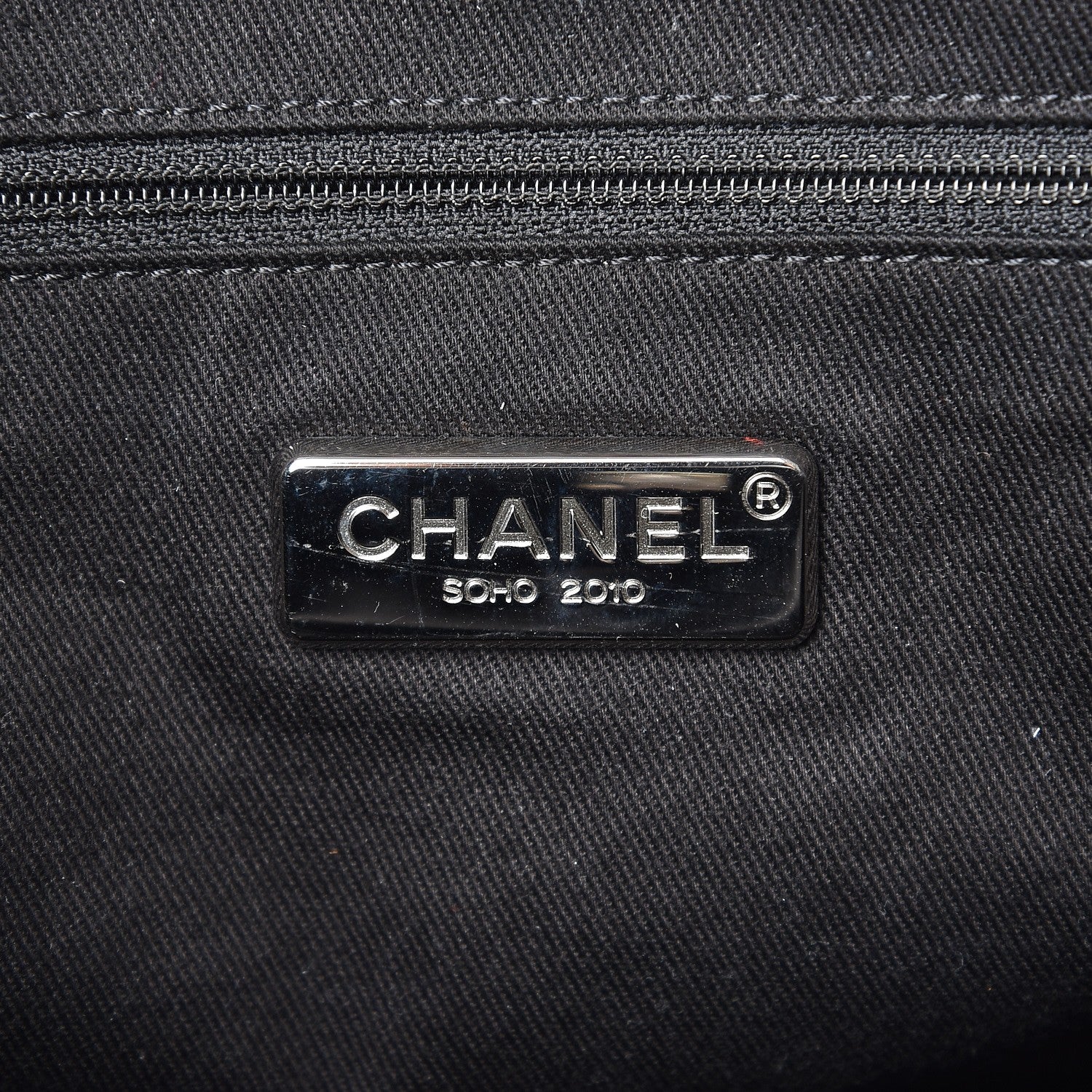 Chanel Glazed Calfskin Quilted Tweed Portobello Tote Black Red 6 of 7