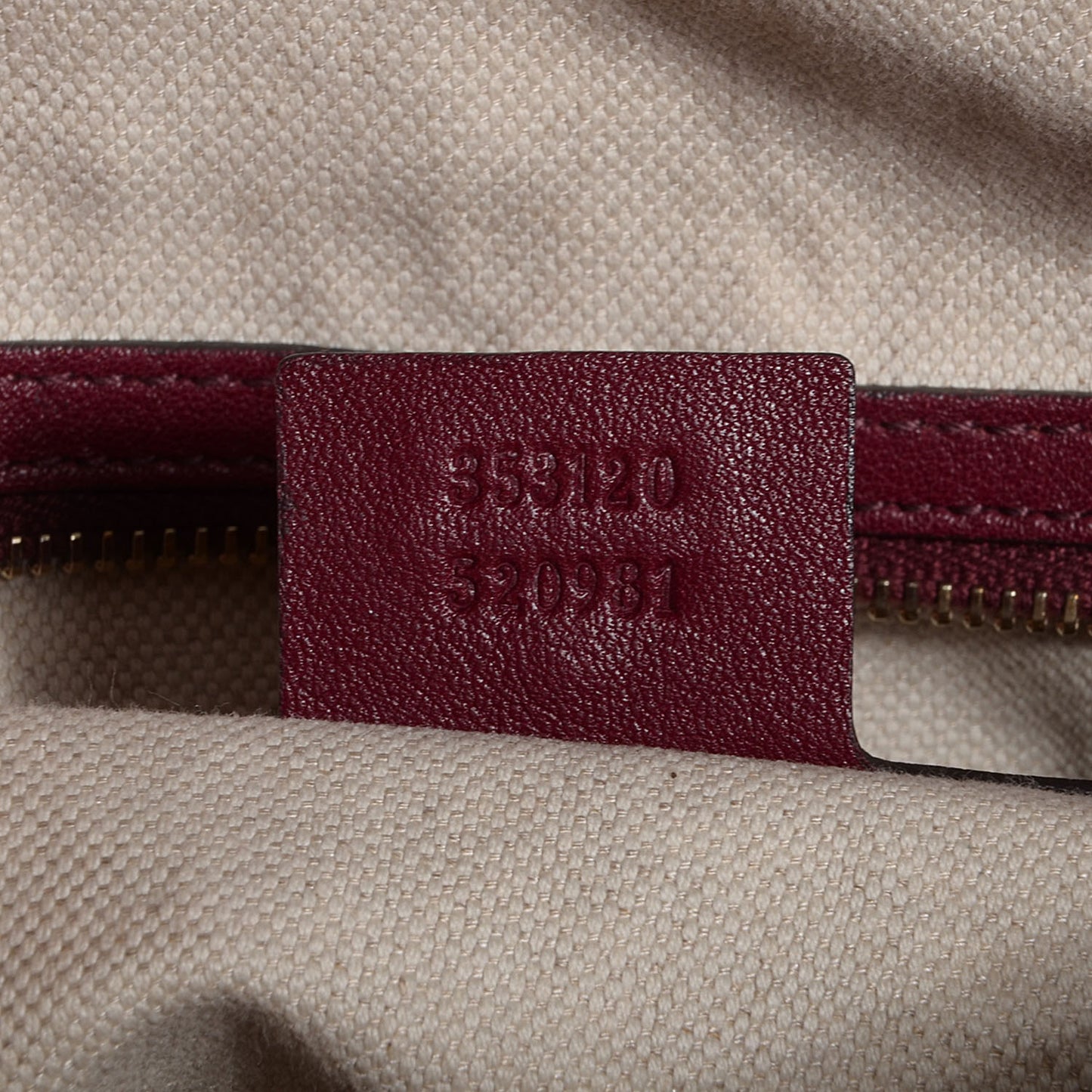 Guccissima Medium Bree Foldover Tote Classic Ruby
