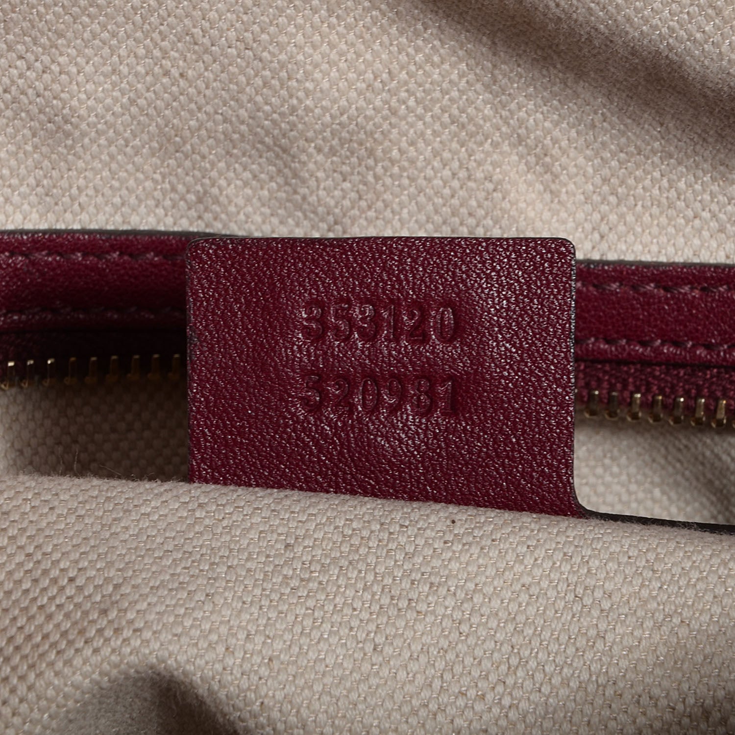 Gucci Guccissima Medium Bree Foldover Tote Classic Ruby 7 of 7