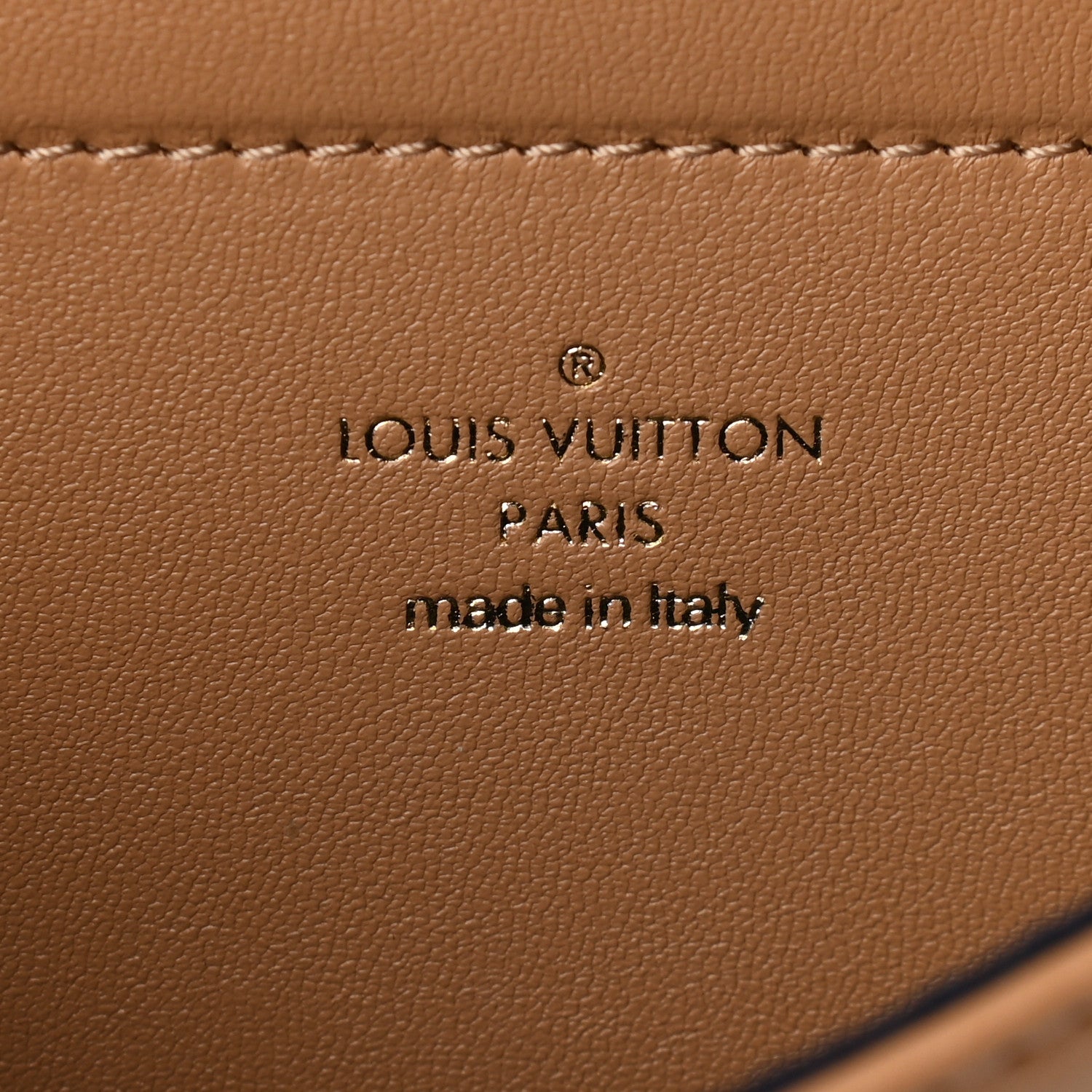 Louis Vuitton Lambskin Embossed Monogram Pochette Coussin Camel 6 of 8