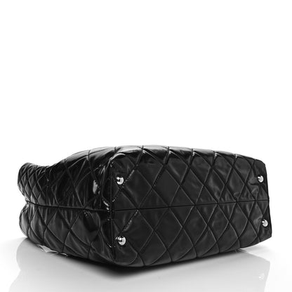 Chanel Vinyl Quilted Large In The Business Tote Black 4 of 14