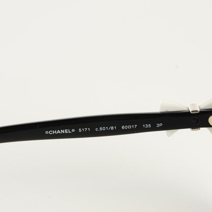 Chanel CC Bow Sunglasses 5171 Black White 4 of 6