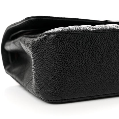 Chanel Caviar Quilted Medium Double Flap Black 9 of 13