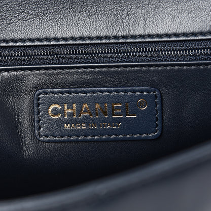 Chanel Lambskin Quilted Easy Carry Flap Navy 6 of 14